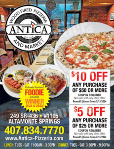 Antica Wood Fired Pizza Coupon